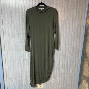 Almost Famous Olive Green Open Back Asymmetrical Dress